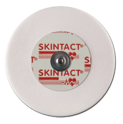 Elektroda EKG Skintact F-55 o średnicy 55 mm firmy Leonhard Lang, do monitorowania pacjentów dorosłych.