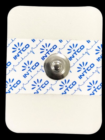 Elektroda EKG INTCO ju. SF38 pian. 38x50. Elektroda uniwersalna do EKG, żel stały, podłoże z pianki PE, prostokątna 38 mm x 50 mm